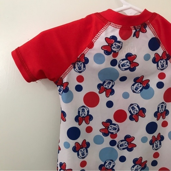 3/$15 Disney infant baby Minnie Mouse red white and blue ONE PIECE bathing suit - Picture 7 of 9